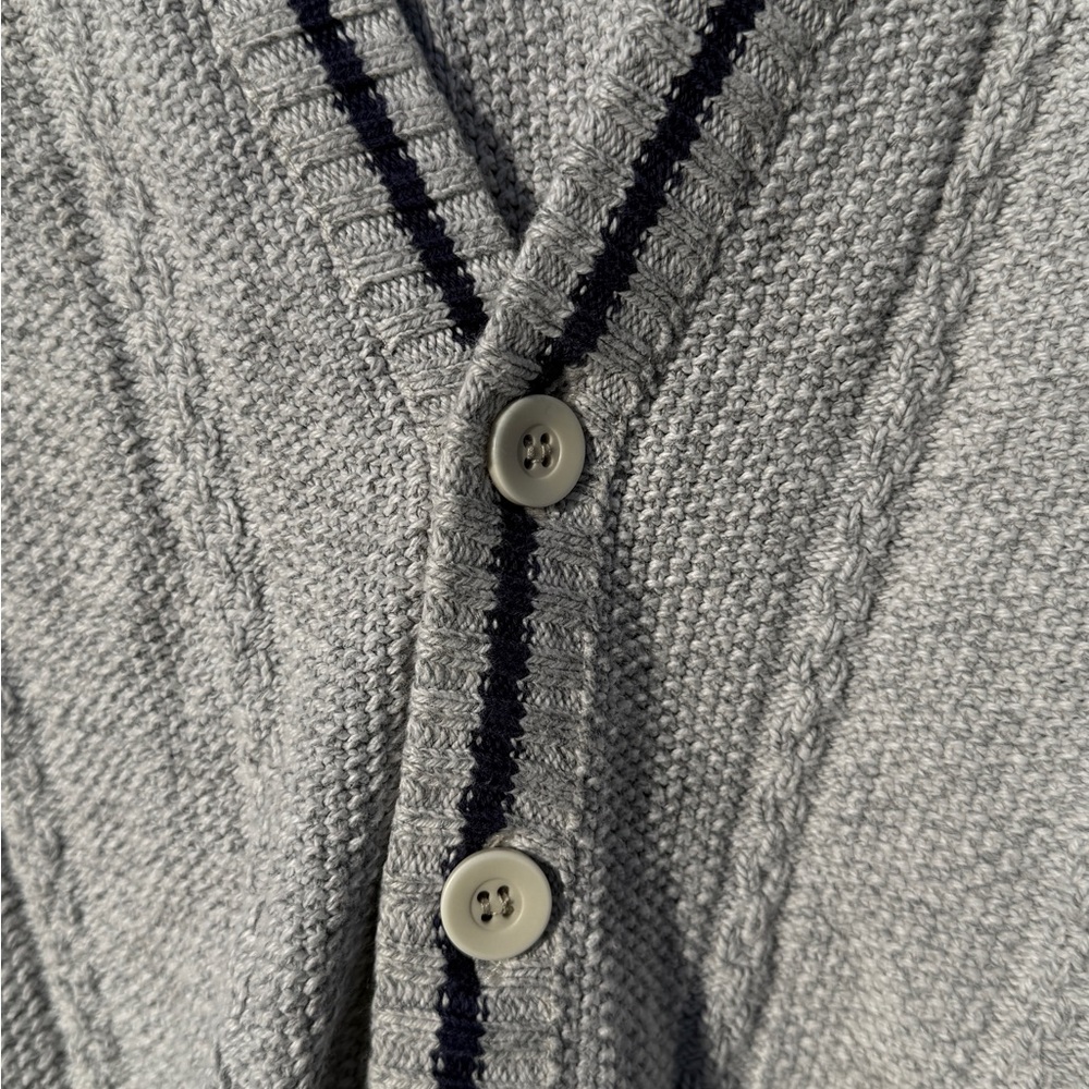 Vintage Gray and Black Lakeland knit Cardigan Sweater - Picture 8 of 10
